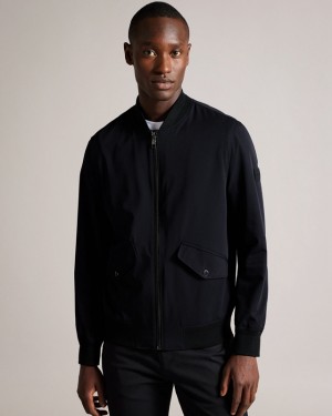 Black Ted Baker Albama Nylon Bomber Men's Jackets | 759842-JKE