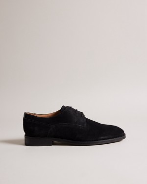 Black Ted Baker Kamtenn Formal Suede Men's Derby Shoes | 395276-YAQ