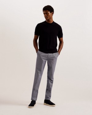 Blue Ted Baker Turney Slim Fit Dobby Chino Men's Pants | 910476-AVE