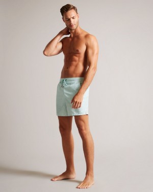 Green Ted Baker Popov Geometric Men's Shorts | 108629-ZGU