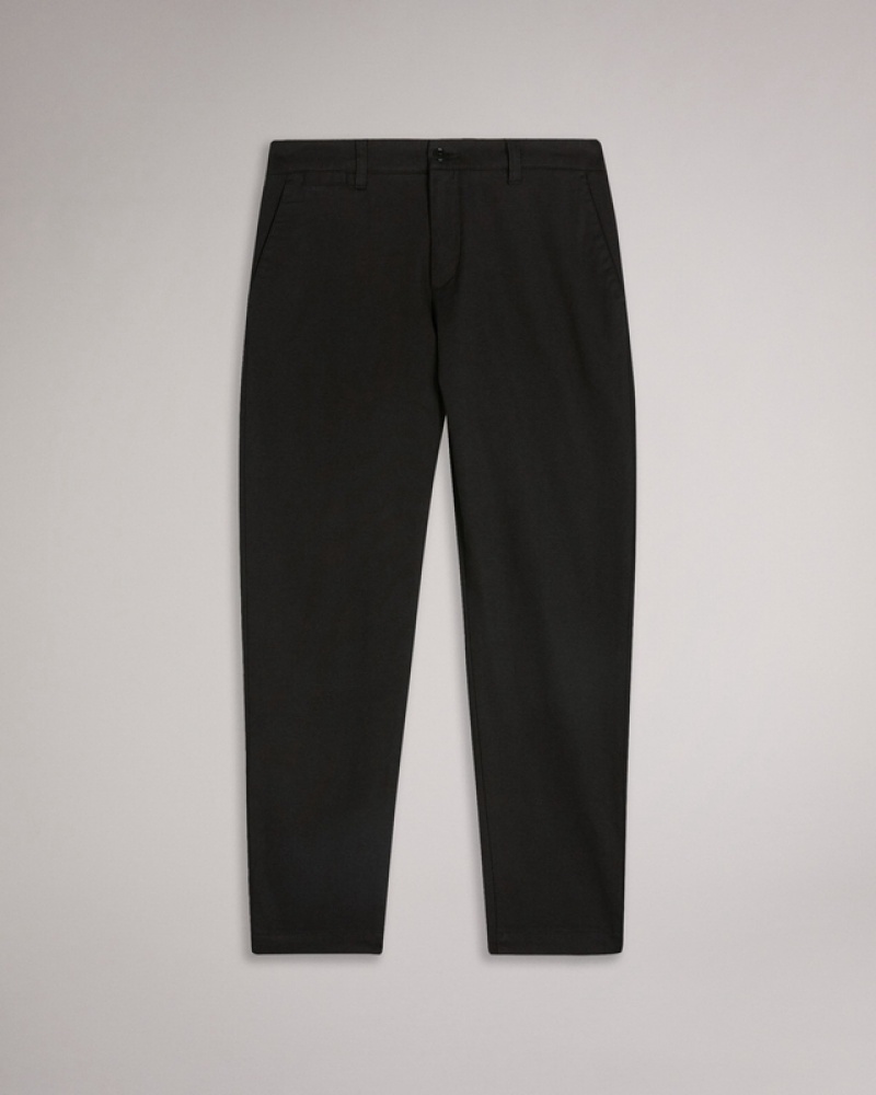 Black Ted Baker Genbee Casual Relaxed Chinos Men's Pants | 834506-RUN