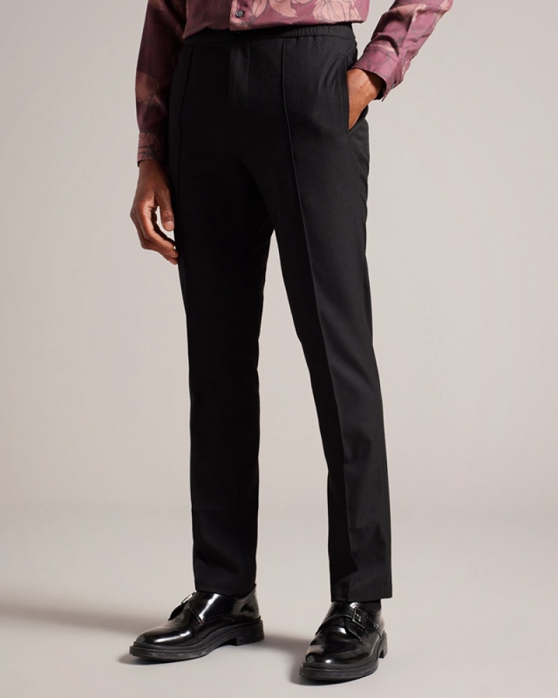 Black Ted Baker Giggs Irvine Fit with Drawcord Men's Pants | 510693-BAS