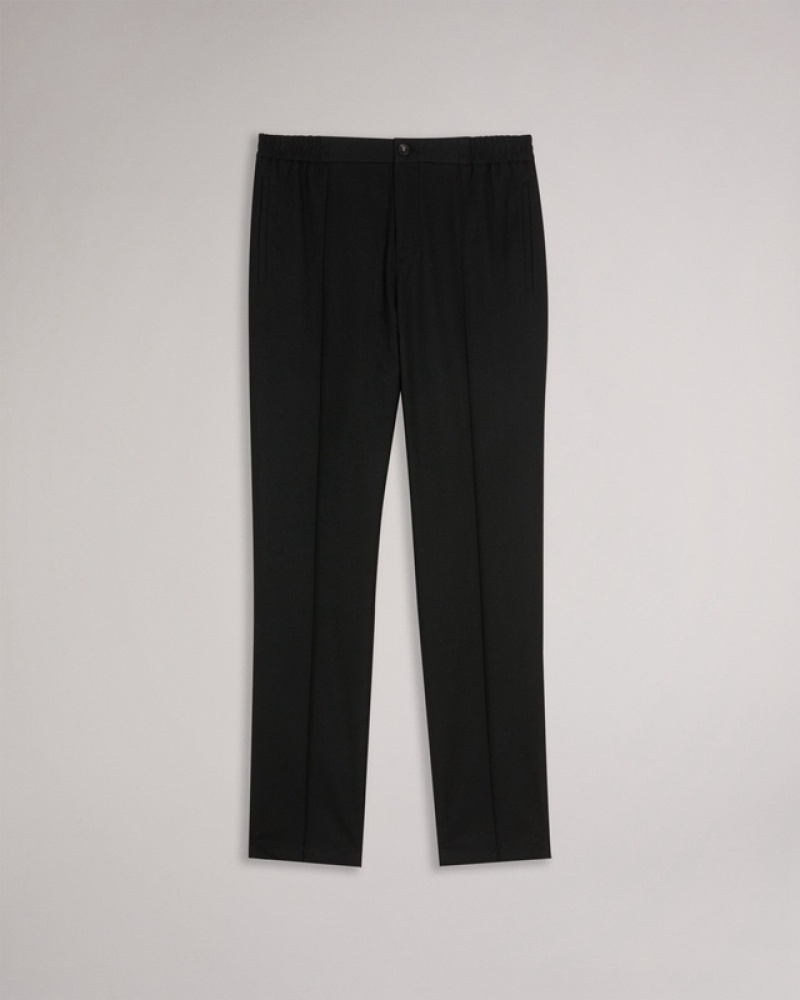 Black Ted Baker Giggs Irvine Fit with Drawcord Men's Pants | 510693-BAS