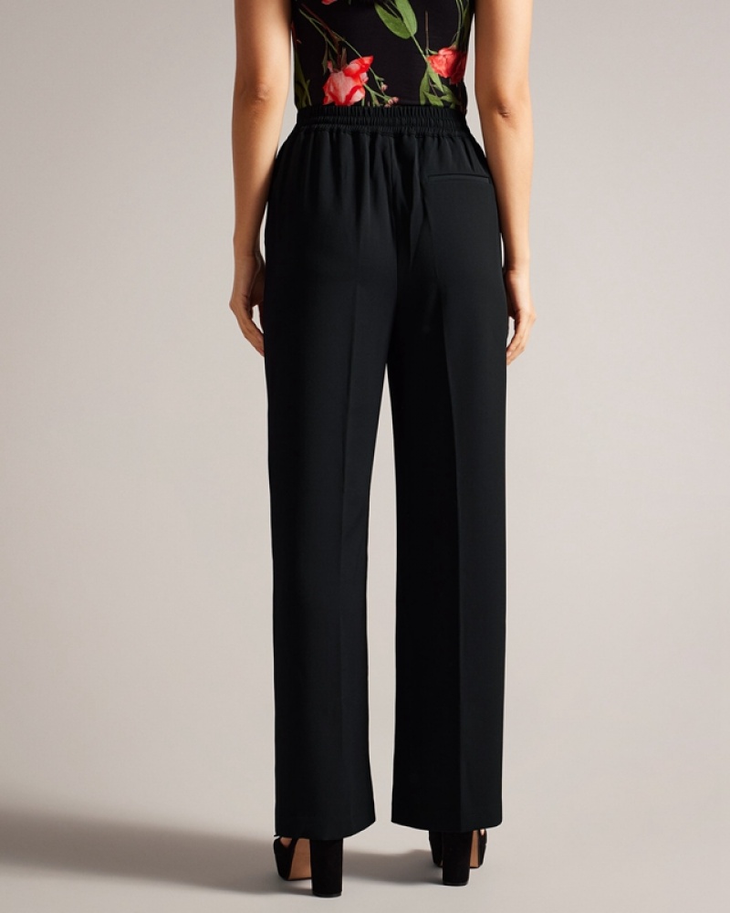 Black Ted Baker Liliaah Wide Leg Women's Joggers | 527418-DBY