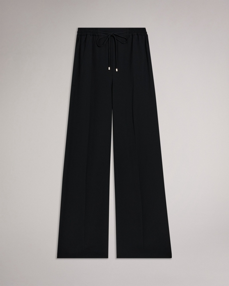 Black Ted Baker Liliaah Wide Leg Women's Joggers | 527418-DBY