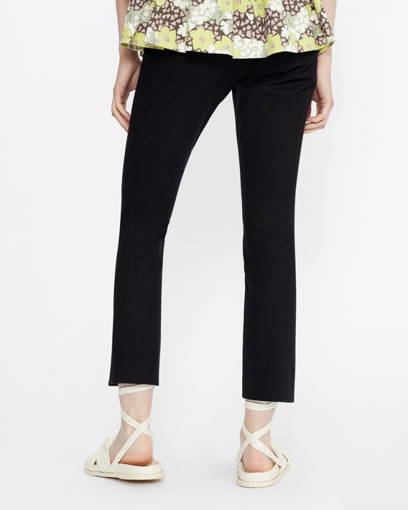 Black Ted Baker Ozete Split Front Detail Women's Pants | 340952-XJP