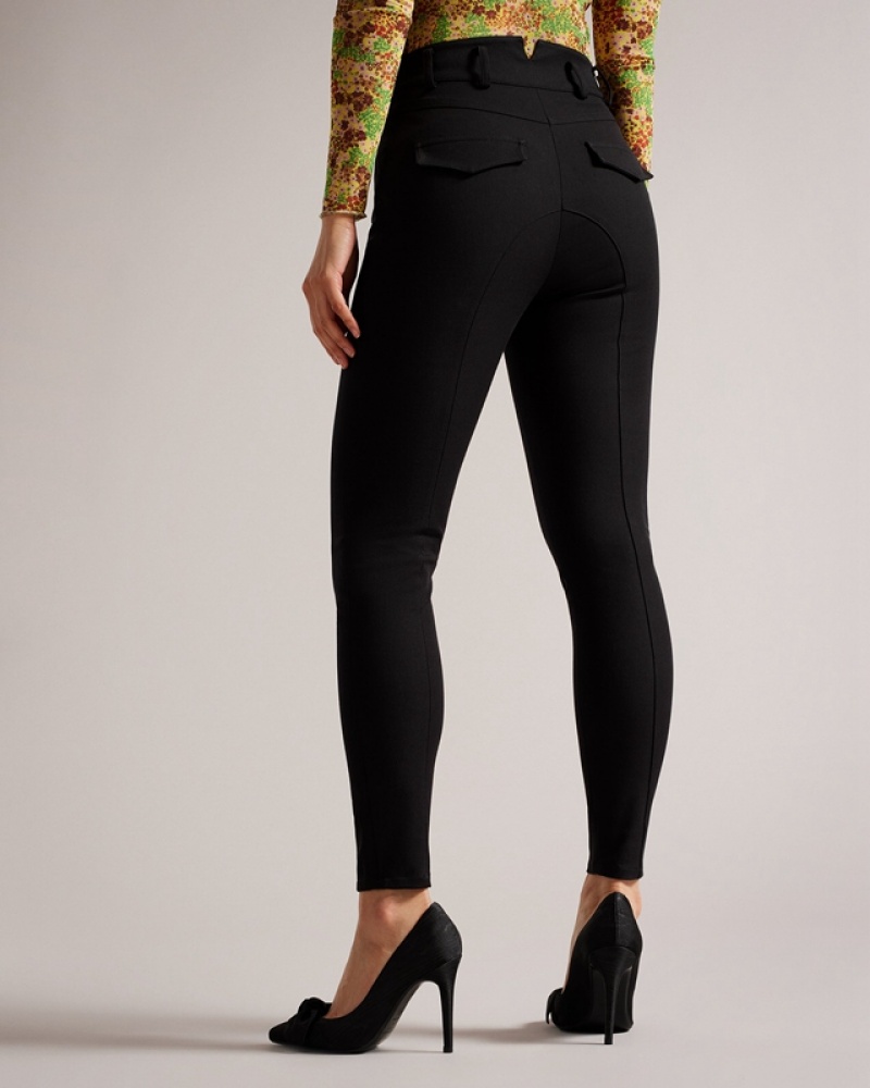 Black Ted Baker Tesia Panelled Women's Leggings | 896342-GAW