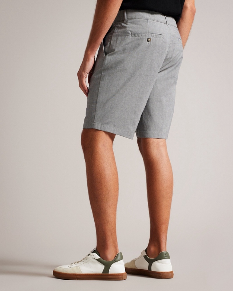 Black Ted Baker Tura Regular Fit Dogtooth Men's Shorts | 392157-WOT