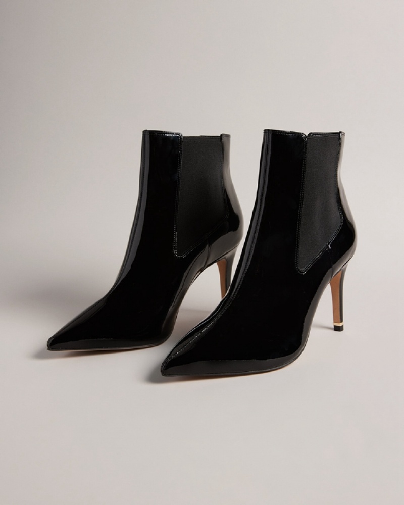 Black Ted Baker Yimmona Chelsea 85mm Stiletto Women's Boots | 571649-YVW