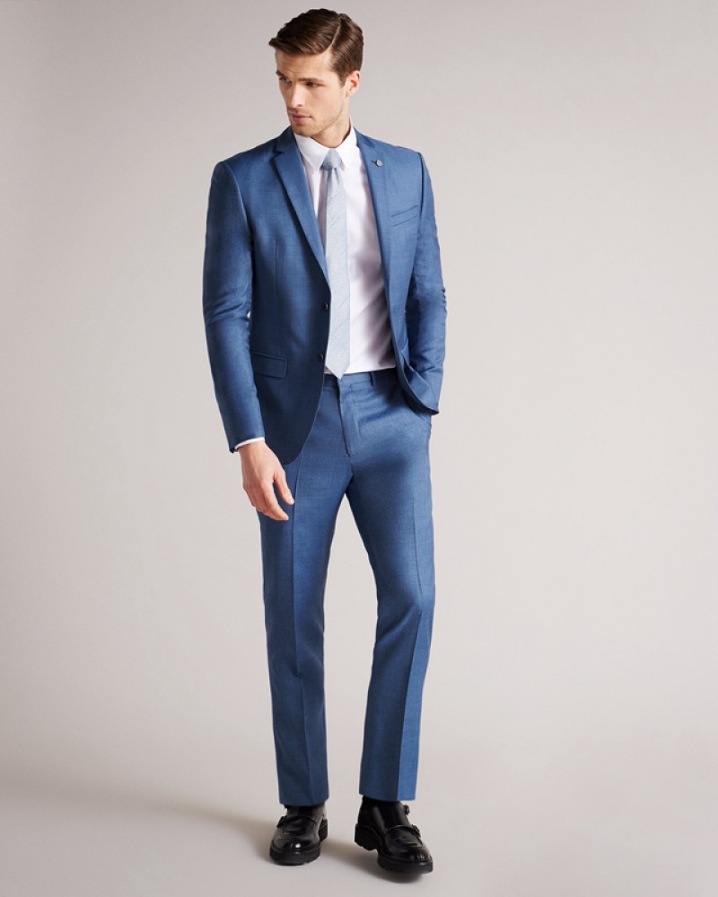 Blue Ted Baker Camdets Slim Light Blue Men\'s Pants | 894730-YBJ