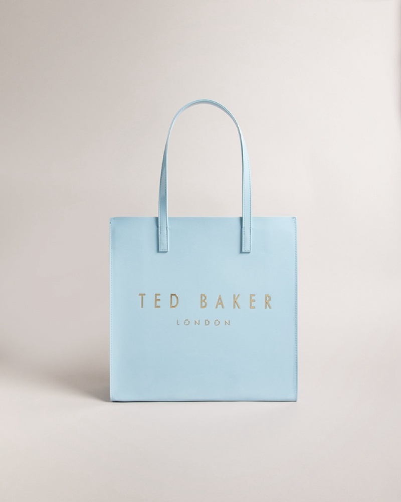 Blue Ted Baker Crinkon Large Crinkle Texture Women's Icon Bags | 543201-NSE