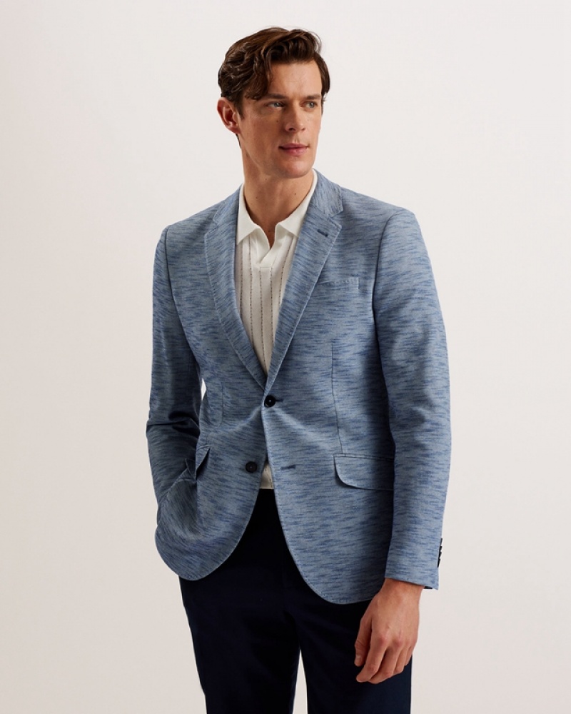 Blue Ted Baker Marcusj Jersey SB2 Slim Men's Blazers | 784263-NYJ