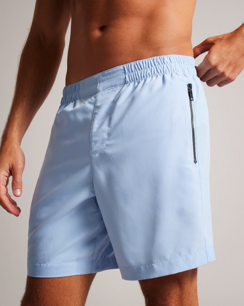 Blue Ted Baker Nairdal Plain Swimshort Men's Shorts | 127389-DTN