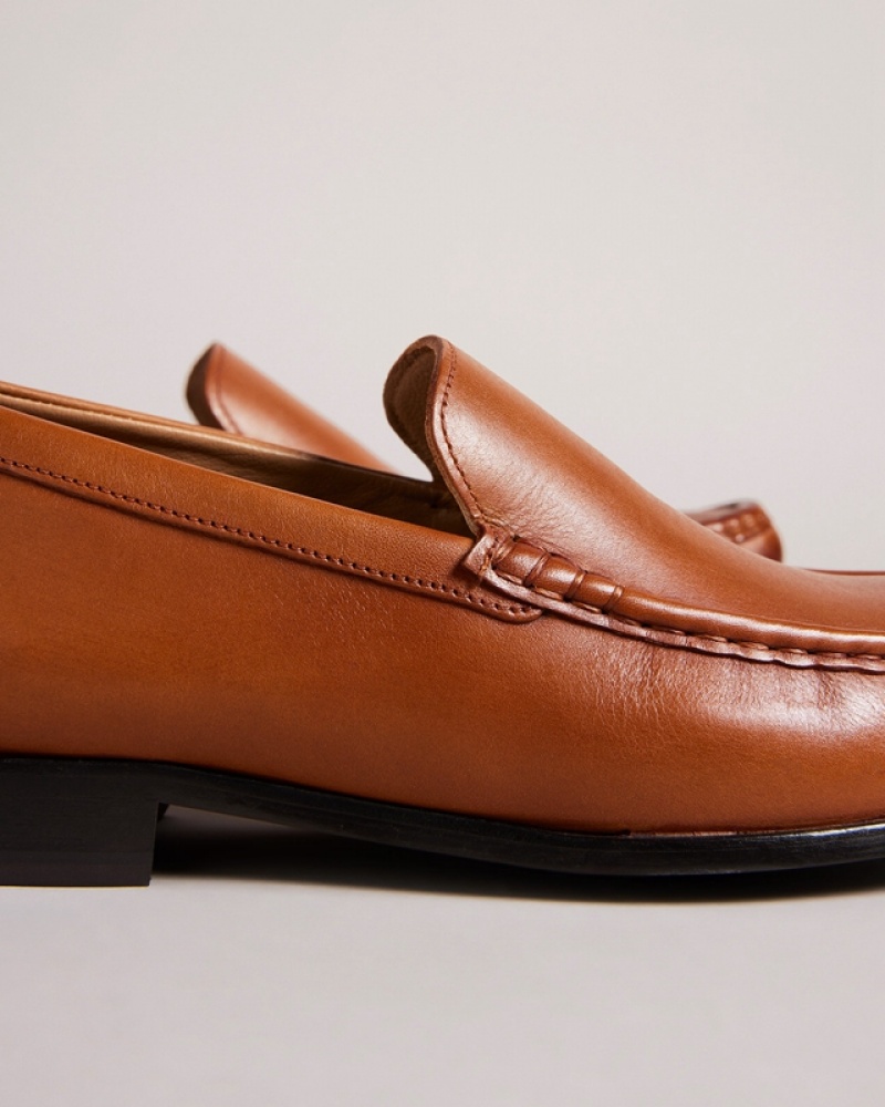 Brown Ted Baker Labi Leather Penny Men's Loafers | 318460-OZP