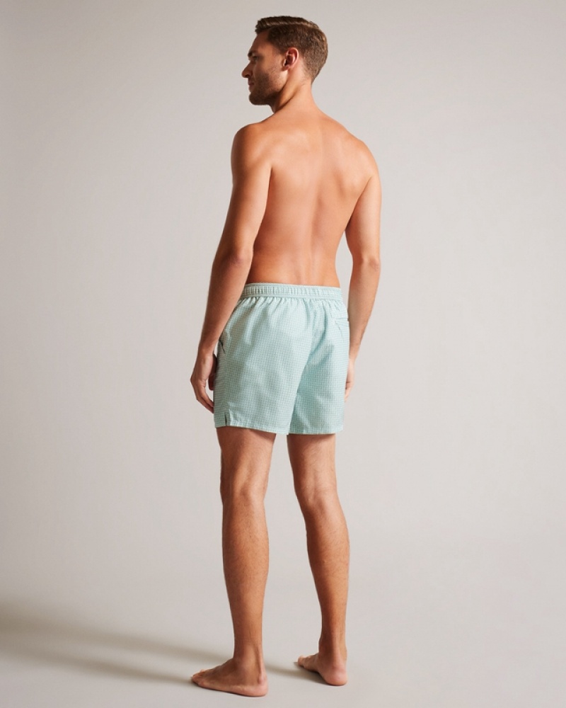 Green Ted Baker Popov Geometric Men's Shorts | 108629-ZGU