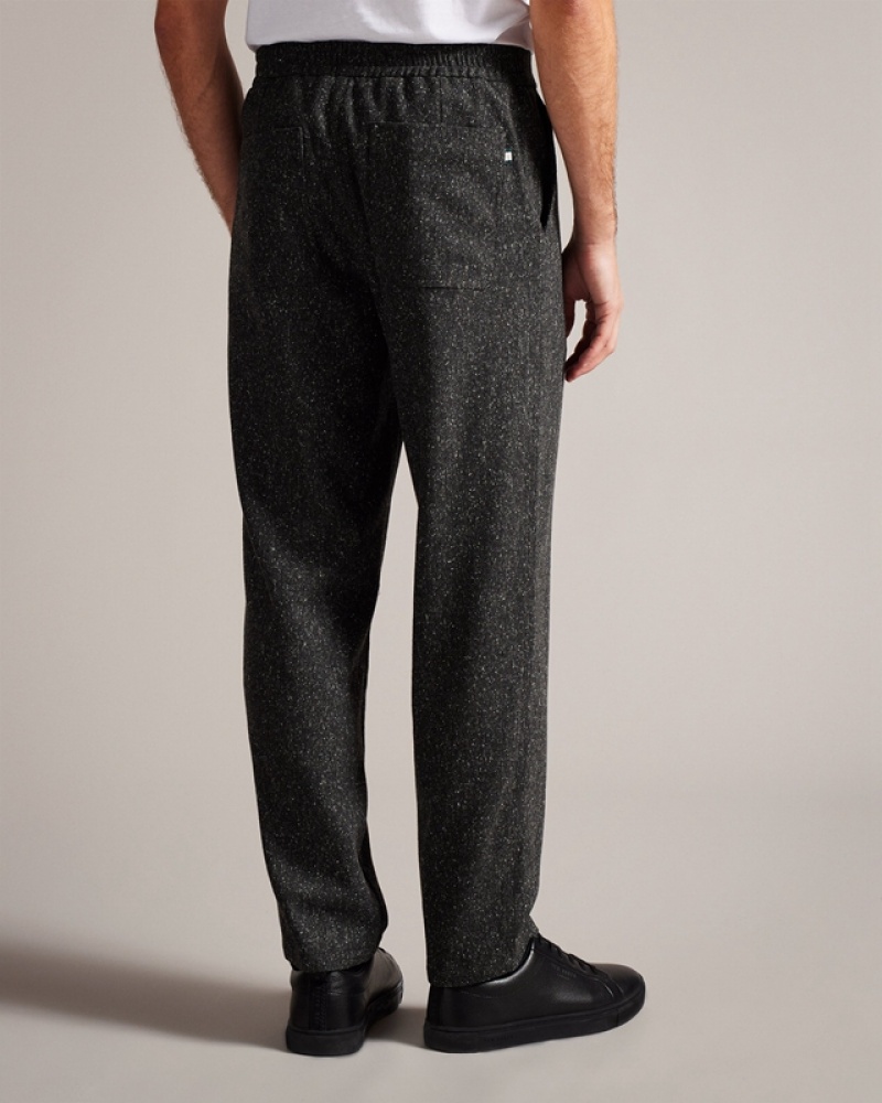 Grey Ted Baker Lopus Wide Fit Wool Rich Men's Pants | 370961-WOA