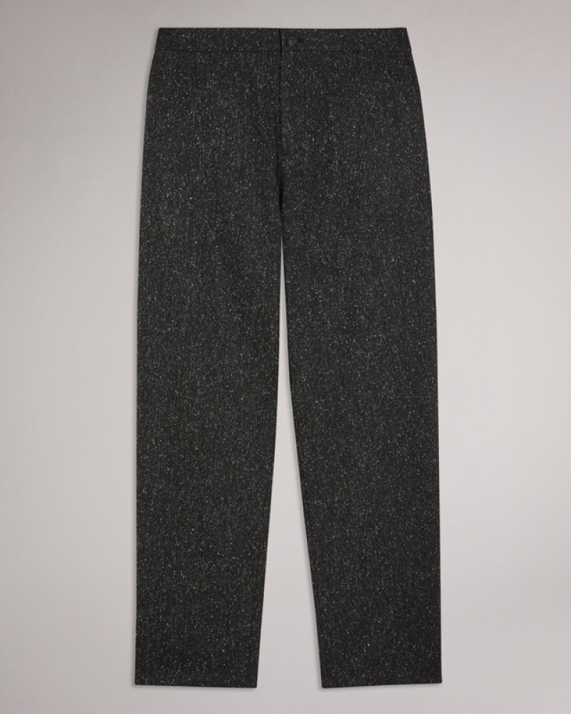 Grey Ted Baker Lopus Wide Fit Wool Rich Men's Pants | 370961-WOA