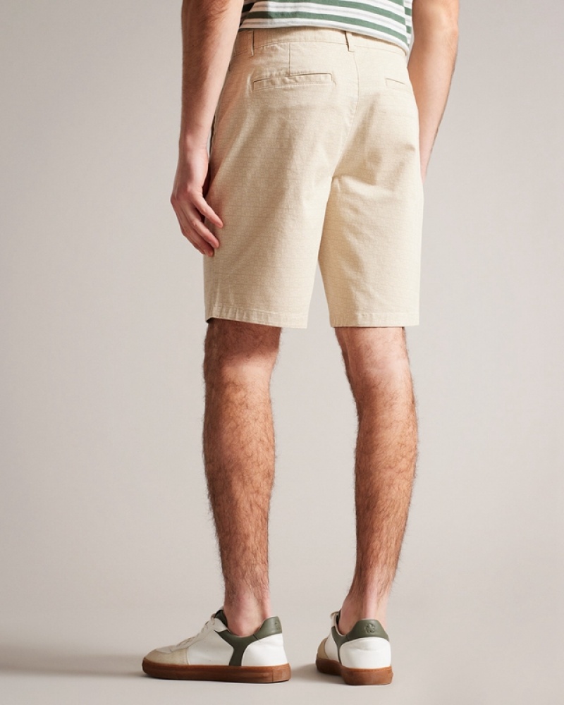 Navy Ted Baker Gomer Regular Fit Printed Men's Shorts | 971456-PAF