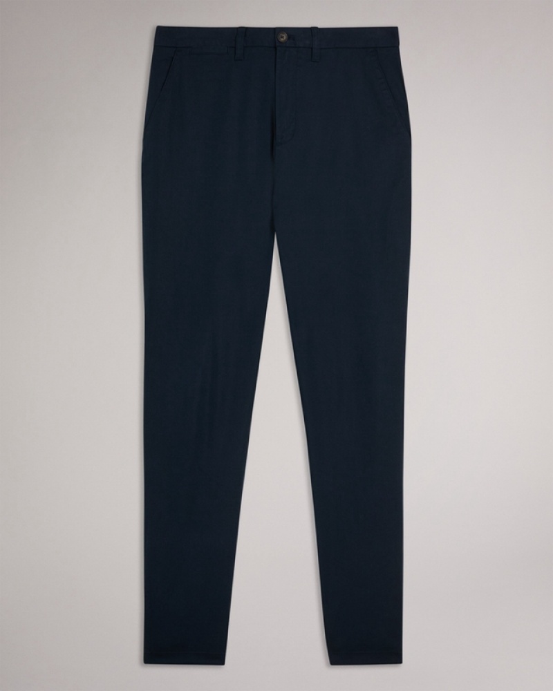 Navy Ted Baker Haybrn CAMBURN Regular Fit Men's Pants | 601485-LYM