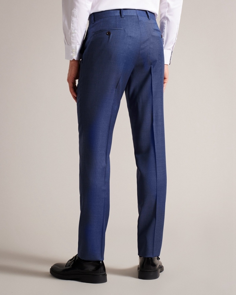 Navy Ted Baker Upsalat Navy Mix Men's Pants | 840157-ICR