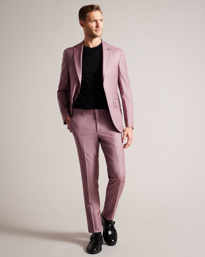 Pink Ted Baker Ignacej Premium Pink Men's Suit | 536798-ARL