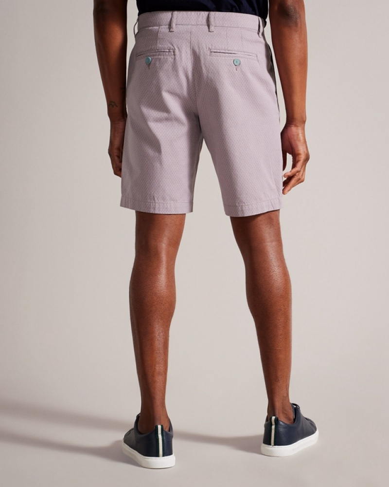 Purple Ted Baker Estate Mini Geo Print Men's Shorts | 387960-INF