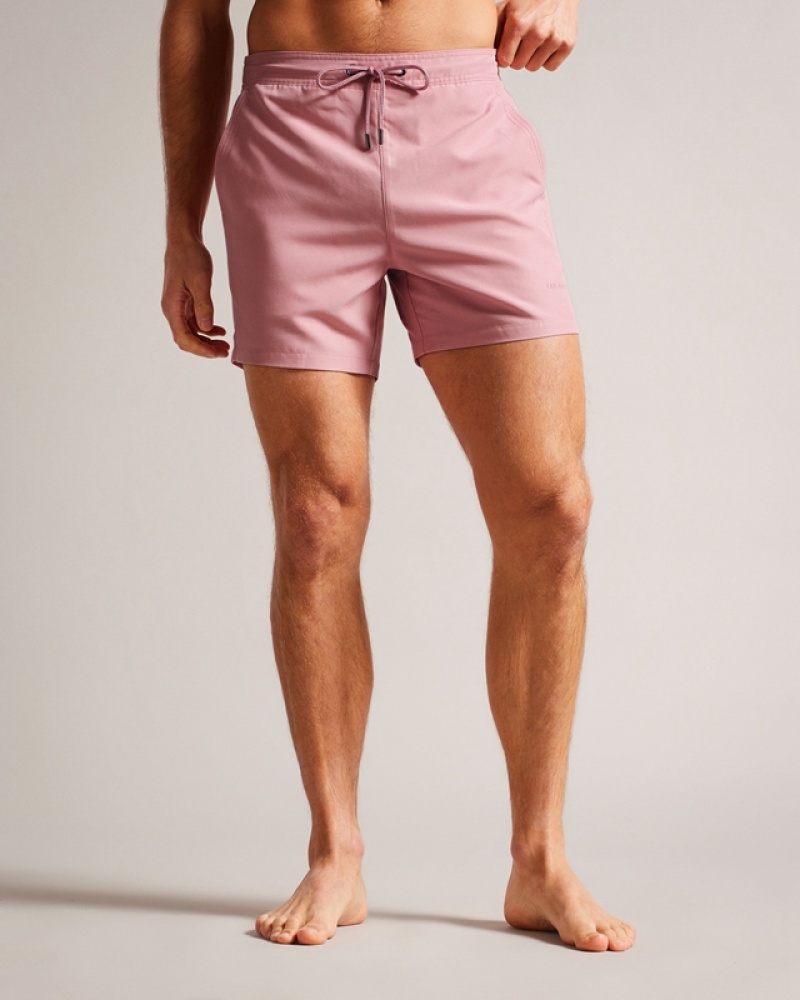 Rose Ted Baker Hiltree Plain Men's Shorts | 125386-HIC